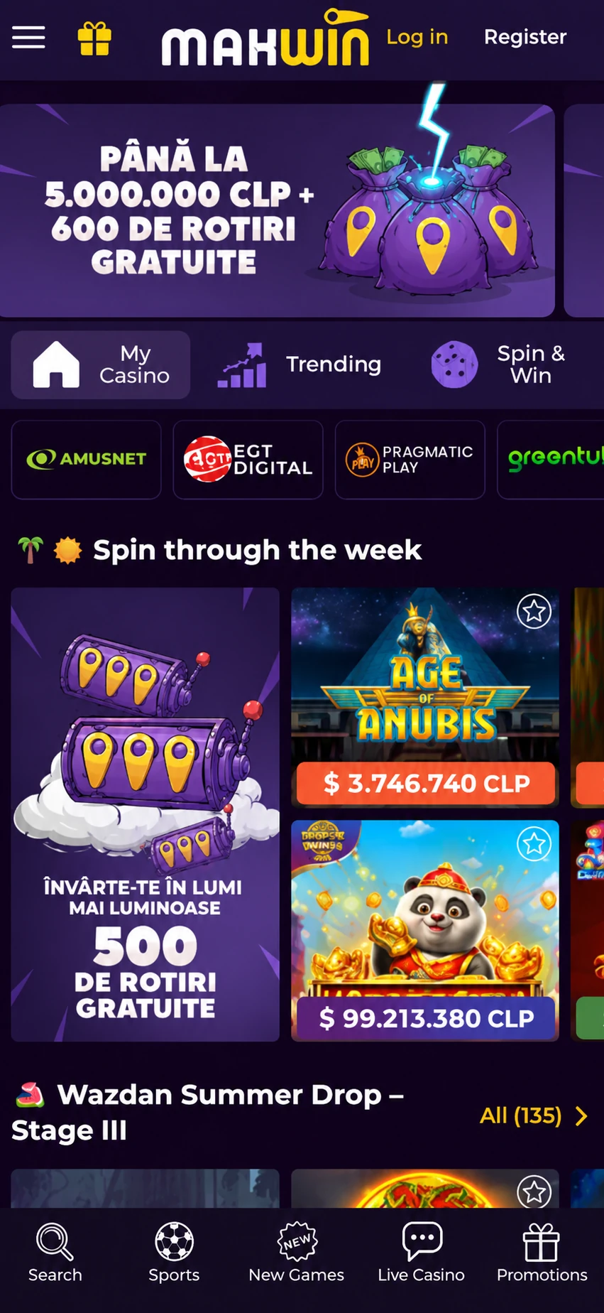 App y Navegador de Maxwin Casino Online